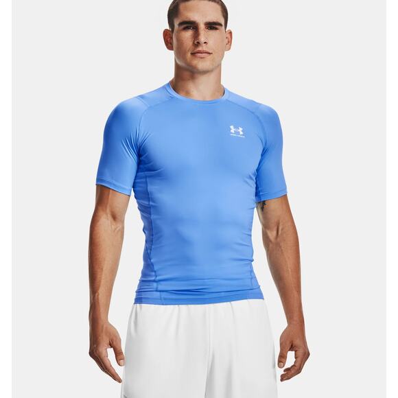 NWT Under Armour HeatGear Compression Short Sleeve in Carolina Blue size XL TALL - Picture 1 of 7
